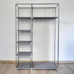 Prado Elit Yandan Raflı Çelik Profilli Bez Dolap