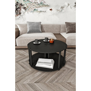 Yin Yang Unıty Serenıty Orta Sehpa 3 Lü Siyah 70cm