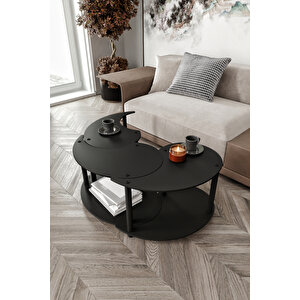 Yin Yang Unıty Serenıty Orta Sehpa 3 Lü Siyah 70cm