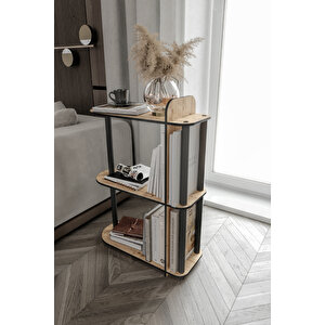 Dekoratif Yan Sehpa Meşe