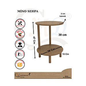 Mi̇no Sehpa Mdf Lam, Ahşap Ayaklı | Modern, Ergonomik Tasarım | Lamba, Akvaryum, Komodin Sehpa