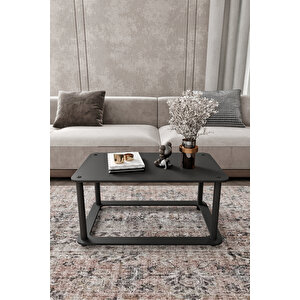 Hole Masivo Orta Sehpa 68x42 Di̇kdörtgen Si̇yah