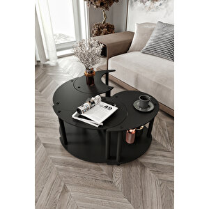 Yi̇n Yang Unity Serenity Orta Sehpa 4 Lü Si̇yah 70 Cm