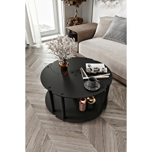 Yi̇n Yang Unity Serenity Orta Sehpa 4 Lü Si̇yah 70 Cm