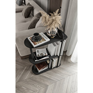 Dekoratif Yan Sehpa Siyah