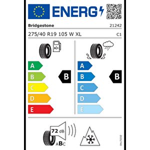275/40 R19 105w Xl Blizzak 6 Oto Kış Lastiği (üretim: 2025)