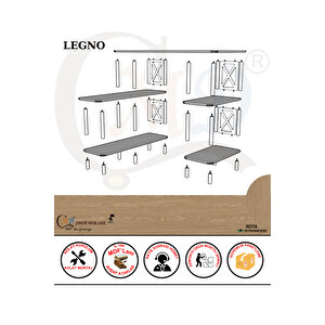 Legno Çalışma Masası: Minimalist Mdf, Ahşap Ayak Ve Yazıcı Rafı