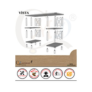 Vista Çalışma Masası – Mdf'lam & Ahşap Ayaklı | 4 Raflı | Minimalist & Fonksiyonel Tasarım