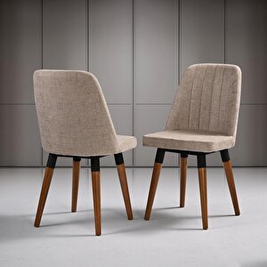 Mix Ceviz Masa & Dolunay Ceviz Sandalye Takımı Hdr1259 - Md