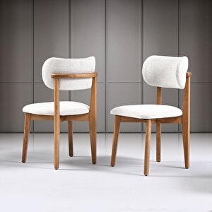 Mantar Ceviz Yuvarlak Masa & Atlas Ceviz Sandalye Takımı Hdr1201 - Md