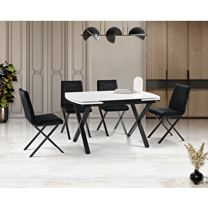 Güneş Beyaz Masa & Mono Sandalye Takımı Hdr1255 - Md