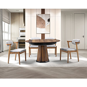 Hayal Parke Yuvarlak Masa & Zeus Sandalye Takımı Hdr1204 - Md