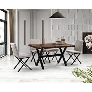 Kütük Masa & Mono Sandalye Takımı Hdr1244 - Md