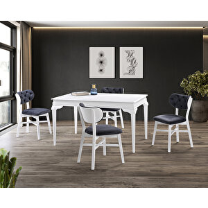 Avangard Beyaz Masa & Kartal Sandalye Takımı Hdr1219 - Md