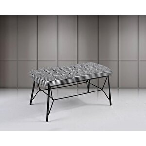 Vegas Siyah Mermer Masa & Gözde Siyah Benç Takımı Takımı Hdr1273 - Md