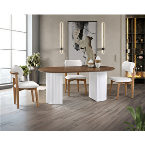 Ece Oval Masa & Atlas Sandalye Takımı Hdr1212 - Md