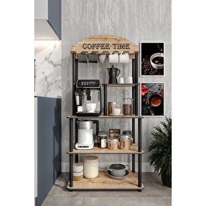 Bollente Dekoratif Kişiye Özel Isminize Özel Kahve Köşesi Safi̇r Meşe 34cmx69cm