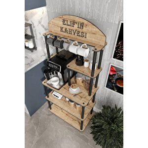 Bollente Dekoratif Kişiye Özel Isminize Özel Kahve Köşesi Safi̇r Meşe 34cmx69cm