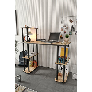 Yeni̇ Nesi̇l Aydinlatmali Çalişma Masasi Safi̇r Meşe