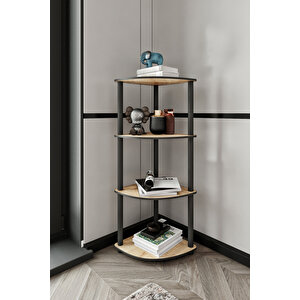 Masi̇vo Köşe Ki̇taplik Safi̇r Meşe 4 Katli