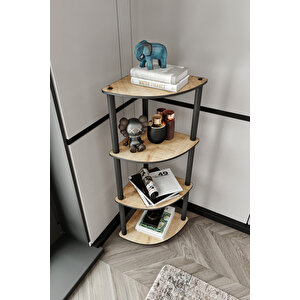 Masi̇vo Köşe Ki̇taplik Safi̇r Meşe 4 Katli