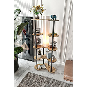 Mari̇posa Lambader Rafli Ki̇taplik Çi̇çekli̇k Safi̇r Meşe