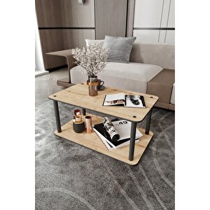 Dekoratif Mdf Masivo Orta Sehpa 70x42 Dikdörtgen Safir Meşe