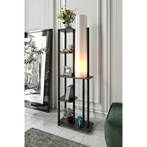 Moda Dor Çok Amaçlı Lambader Raf Siyah