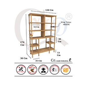 Salvia Kitaplık: Minimalist Mdf Ve Ahşap Tasarım, Kitaplık, Dosyalık, Plaketlik, Ev Ve Ofis Tasarım