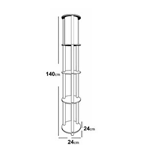 Yeni̇ Barok Rafli Lambader Madran Cevi̇z