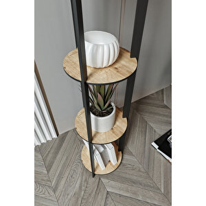 Radiante Yuvarlak Rafli Lambader Safi̇r Meşe--krem