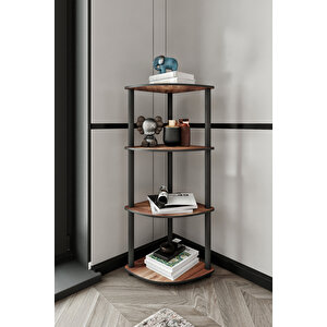 Masi̇vo Köşe Ki̇taplik Madran Cevi̇z 4 Katli