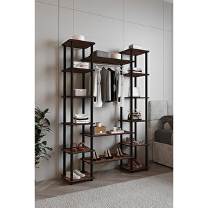 Dekoratif Masi̇vo Portmanto Çok Amaçli Raf Madran Cevi̇z