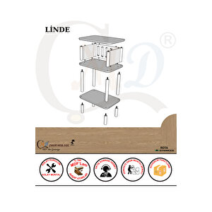 Linde Komodin Minimalist Mdf Lam Ve Ahşap Ayaklı Tasarım ; Yatak Odası - Oturma Odası - Ofis