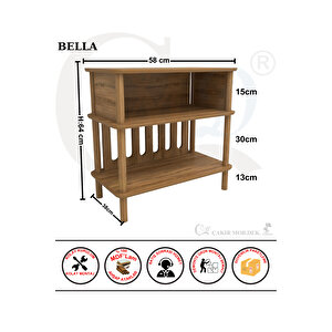 Bella Çok Amaçlı Dolap: Fonksiyonel Ve Şık Depolama Çözümü 68 Cm