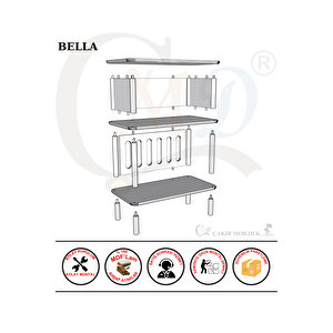 Bella Çok Amaçlı Dolap: Fonksiyonel Ve Şık Depolama Çözümü 68 Cm