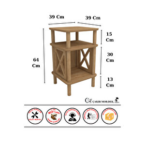Castagno Komodin Minimalist Mdf Ve Ahşap Ayaklı Tasarım - Oturma Odası - Mutfak - Yatak Odası