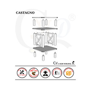 Castagno Komodin Minimalist Mdf Ve Ahşap Ayaklı Tasarım - Oturma Odası - Mutfak - Yatak Odası