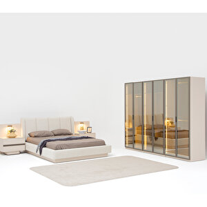 Lumera Yatak Odası Takımı Cam Kapaklı