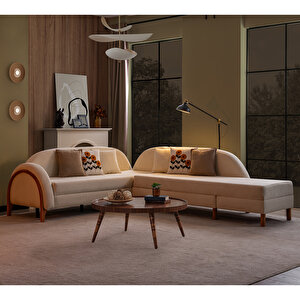 Cavissa Home Living Cavis Bohem Yataklı Sandıklı Köşe Koltuk Takımı Sağ Köşe