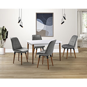 Mix Beyaz Masa & Gamze Sandalye Takımı Hdr1257 - Md