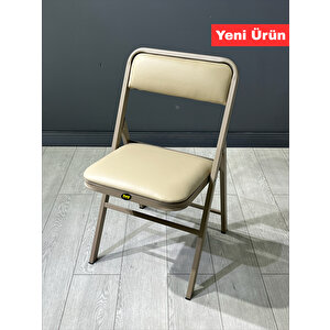Hey Katlanır Cappuccino Mutfak Yemek Sandalyesi Balkon Otel Kafe Katlanır Sandalyesi Kapuçino Deri