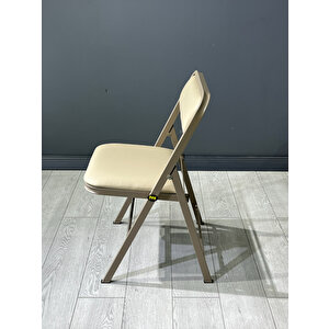 Hey Katlanır Cappuccino Mutfak Yemek Sandalyesi Balkon Otel Kafe Katlanır Sandalyesi Kapuçino Deri