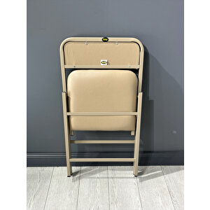 Hey Katlanır Cappuccino Mutfak Yemek Sandalyesi Balkon Otel Kafe Katlanır Sandalyesi Kapuçino Deri