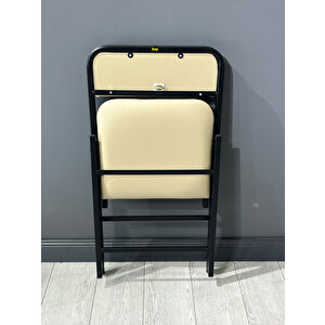 Hey Katlanır Cappuccino Mutfak Sandalyesi Yemek Otel Kafe Katlanır Sandalyesi Siyah Kapuçino Deri