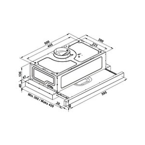 Astrol X 60 Cm Inox Aspiratör