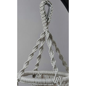 Tek Kişilik Makrome El Örgüsü Salıncak (gri) Mis38002gri (sadece Salıncak)