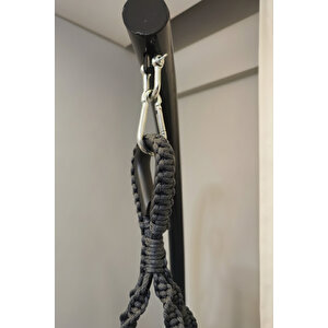 Tek Kişilik Makrome El Örgüsü Salıncak Minderli (koyu Gri̇) Mis38003antrasitm / (salıncak Ve Minder)