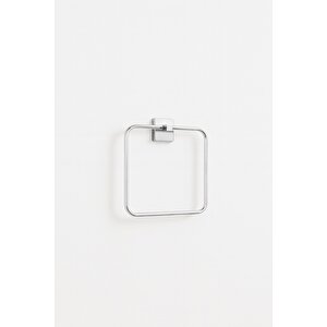 Krom Kare Topuzlu Kare Havluluk – (yapıştır/vidala) Montajlı, Parlak Kaplama Dayanıklı Metal Askı