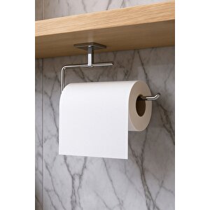 Krom Kare Topuzlu Solo Havluluk (yapıştır/vidala) Montajlı Metal Havlu Askısı, Şık & Dayanıklı